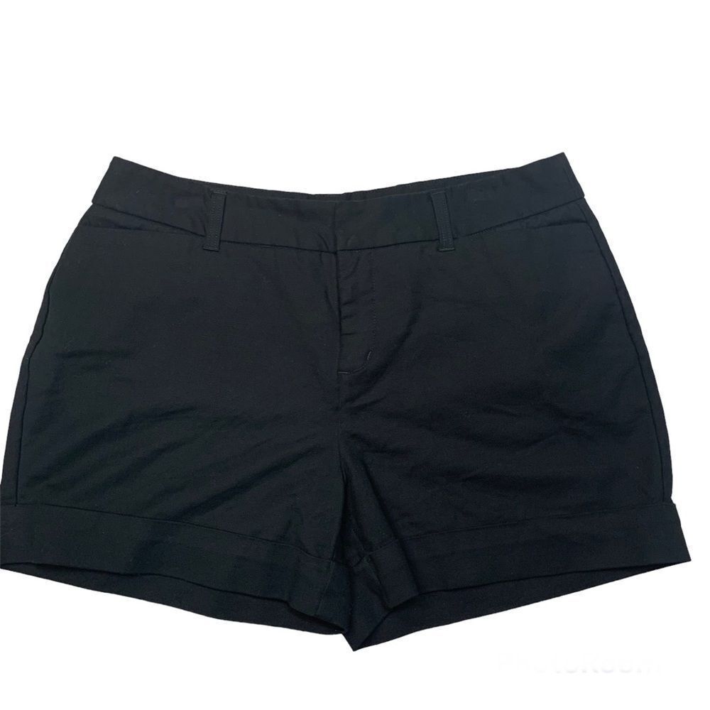𝅺CATHERINE Malandrino Black cargo shorts belt loops pockets Sz 10